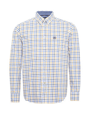 Supersoft Pure Cotton Checked Shirt Image 2 of 5