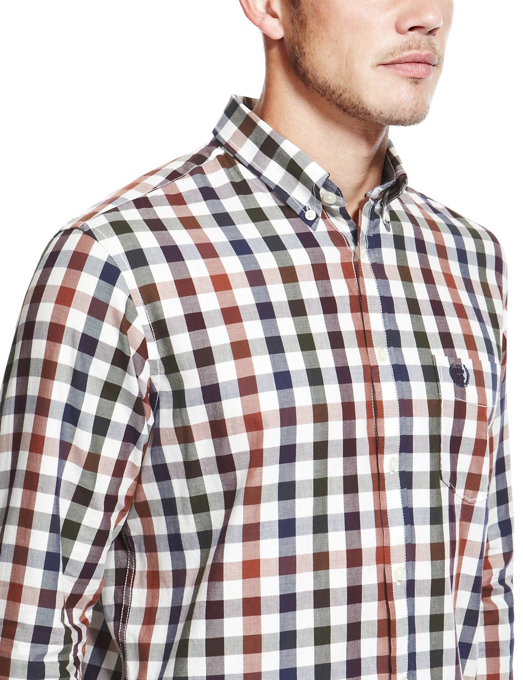 Supersoft Pure Cotton Checked Shirt 5 of 6