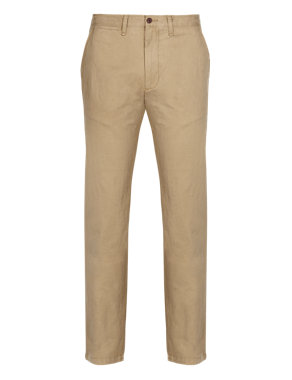 Supersoft Pure Cotton Slim Fit Chinos Image 2 of 3
