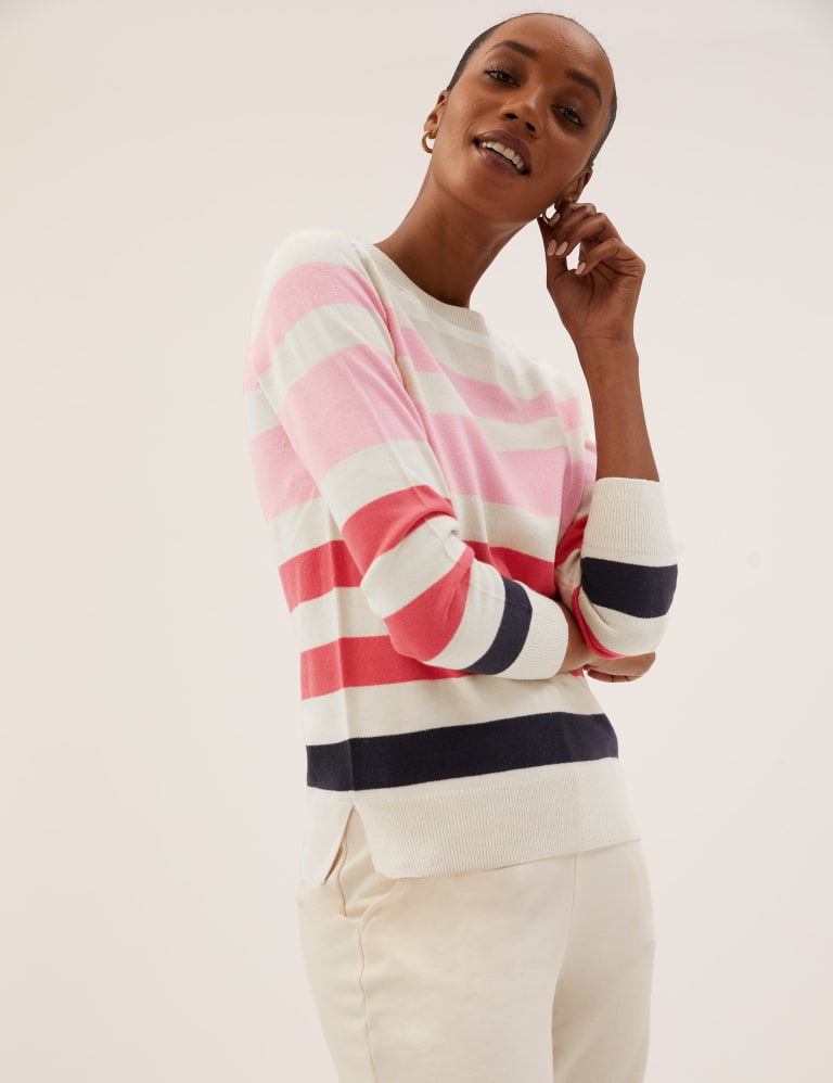 Marks and spencer striped jumper discount