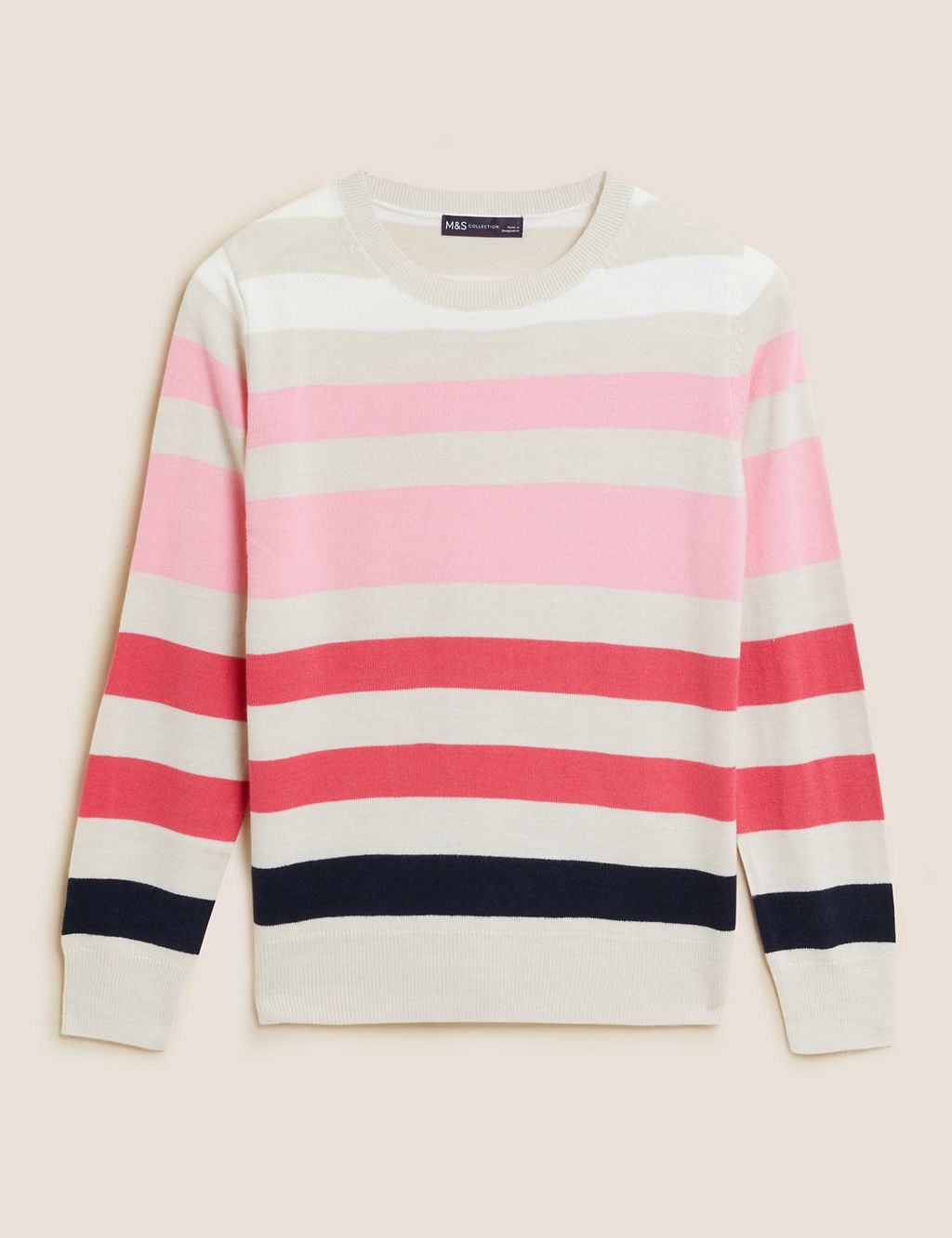 Supersoft Striped Crew Neck Jumper 1 of 7