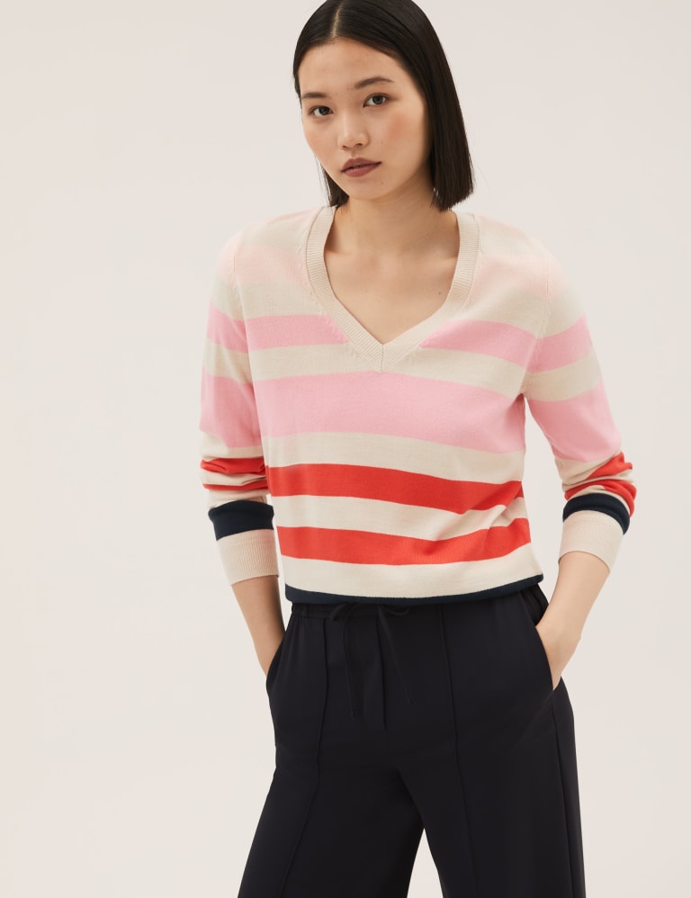 Marks and spencer v neck jumper sale