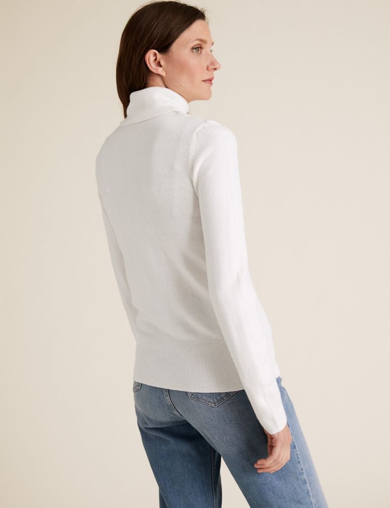 Supersoft Textured Roll Neck Jumper 4 of 4