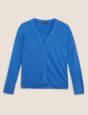 Supersoft V-Neck Button Front Cardigan Image 2 of 5