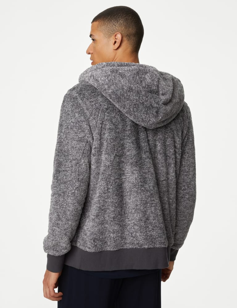 Uo patterned polar 2025 fleece hoodie sweatshirt