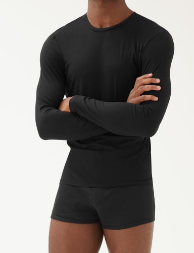 Supima® Cotton Blend Long Sleeve Vest 1 of 4