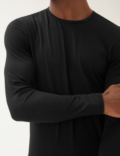 Supima® Cotton Blend Long Sleeve Vest 4 of 4