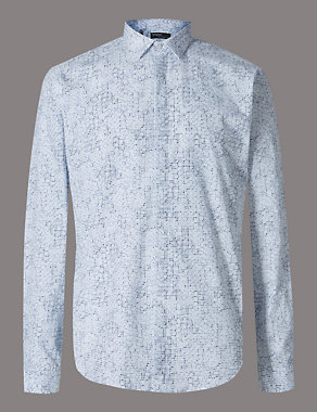Supima® Cotton Luxury Tailored Fit Shirt Image 2 of 5