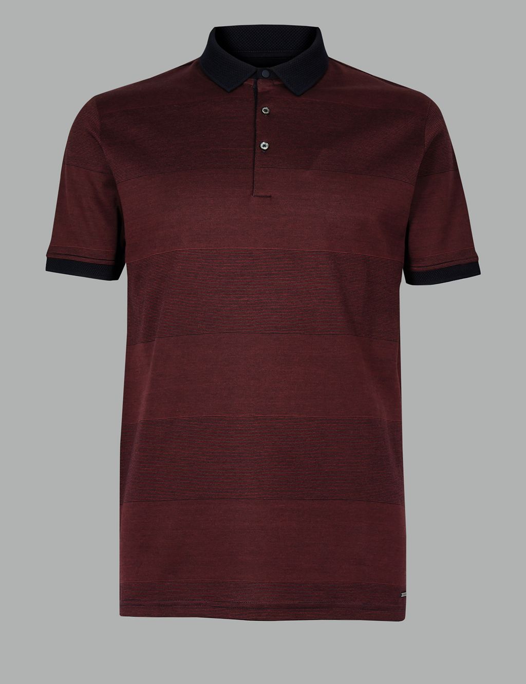 Supima® Cotton Striped Polo Shirt 1 of 4