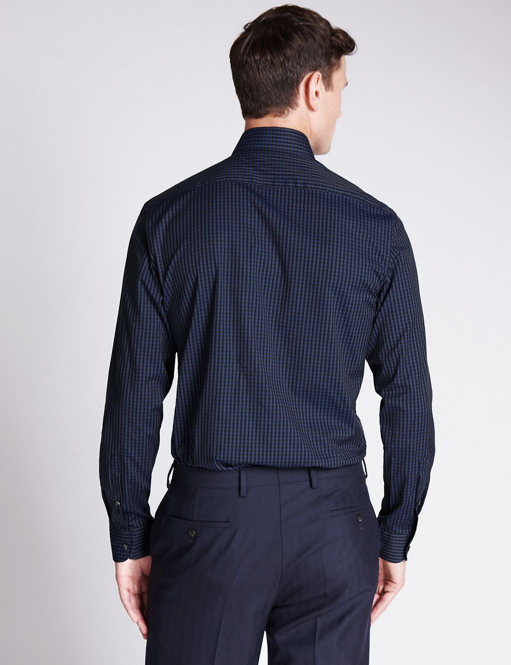 Supima® Cotton Tailored Fit Checked Shirt 2 of 6