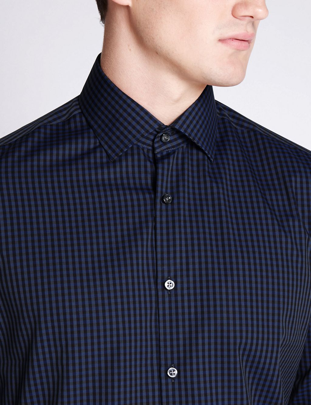 Supima® Cotton Tailored Fit Checked Shirt 4 of 6