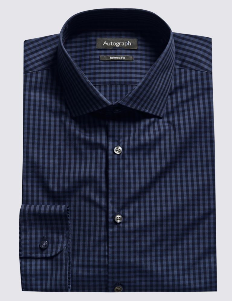 Supima® Cotton Tailored Fit Checked Shirt 6 of 6