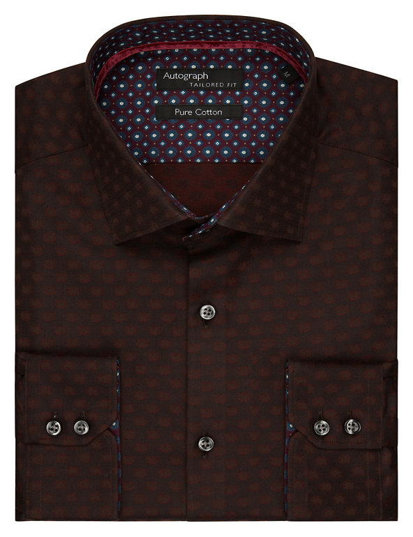 Supima® Cotton Tailored Fit Cloud Print Shirt Image 1 of 1