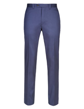 Supima® Cotton Tailored Fit Flat Front Trousers Image 2 of 4