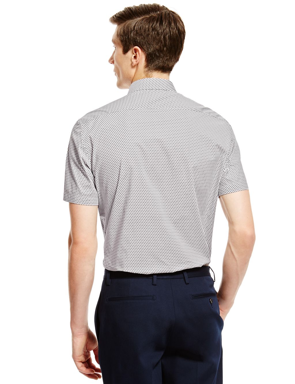 Supima® Cotton Tailored Fit Geometric Print Shirt 2 of 4