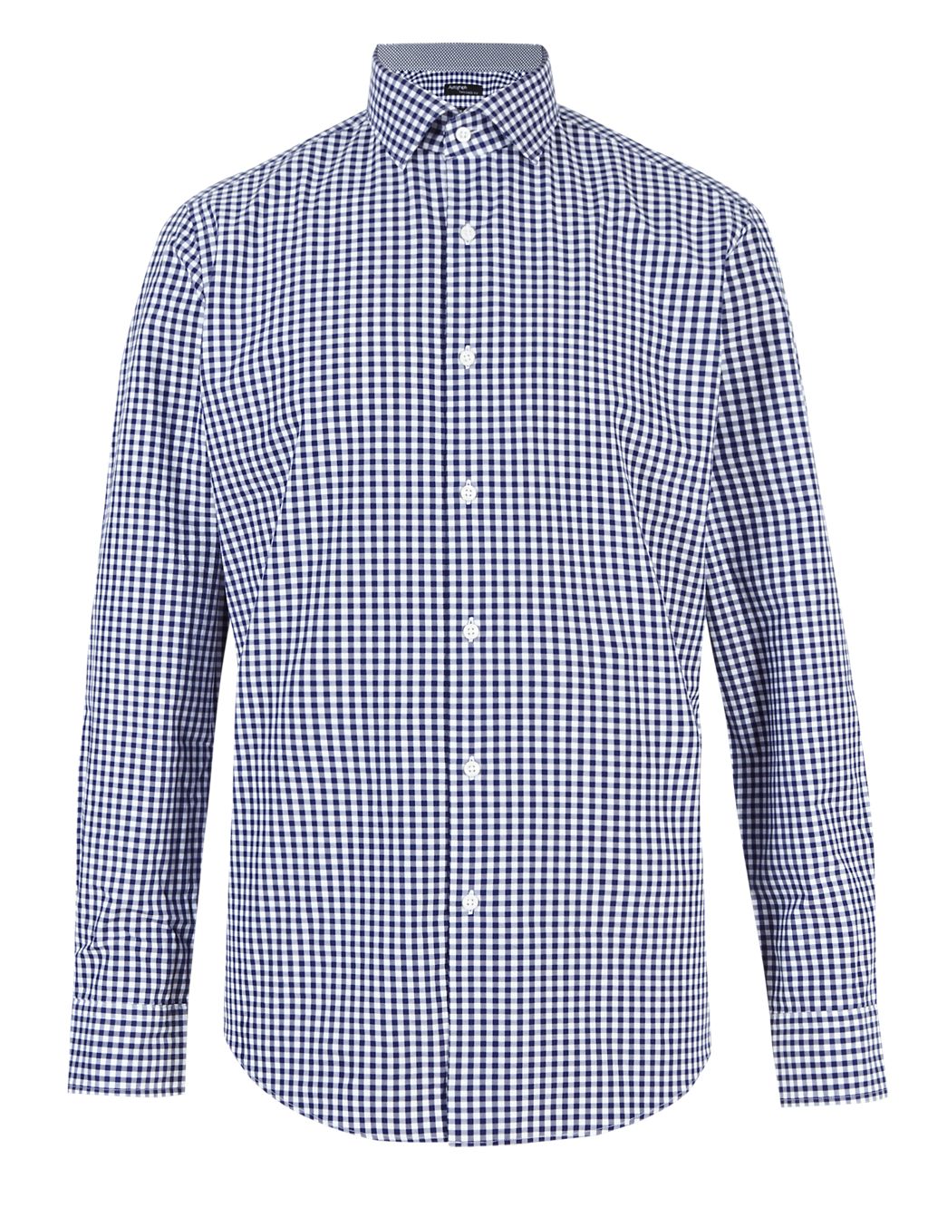 Supima® Cotton Tailored Fit Gingham Checked Shirt 1 of 4
