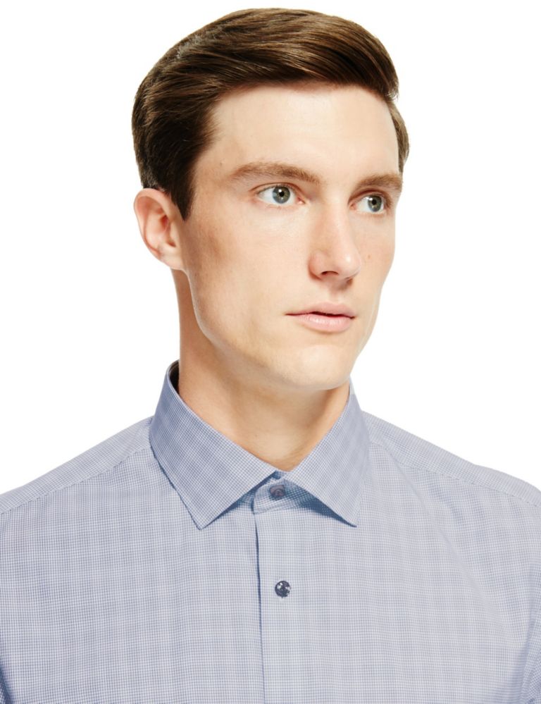Supima® Cotton Tailored Fit Grid Checked Shirt 4 of 5