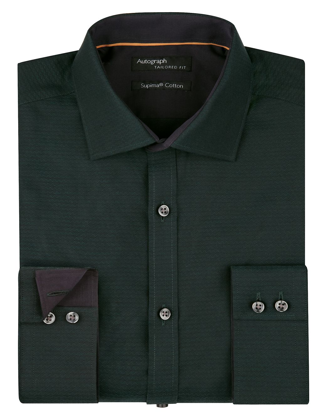 Supima® Cotton Tailored Fit Jacquard Shirt 1 of 2