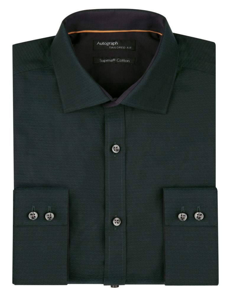 Supima® Cotton Tailored Fit Jacquard Shirt 2 of 2