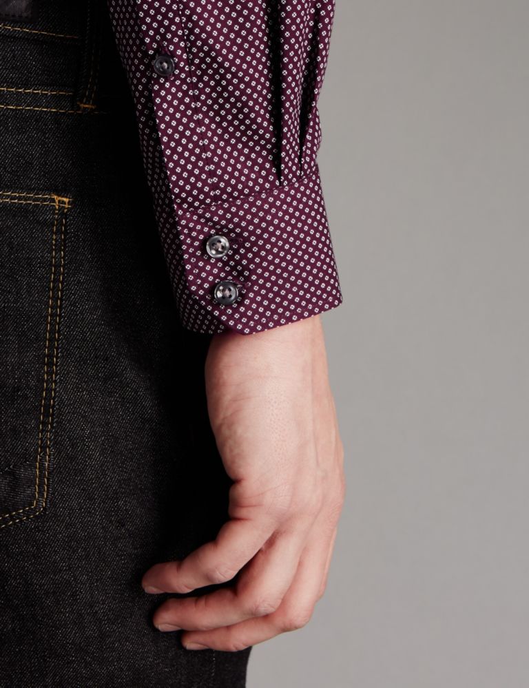 Supima® Cotton Tailored Fit Spotted Shirt 5 of 5