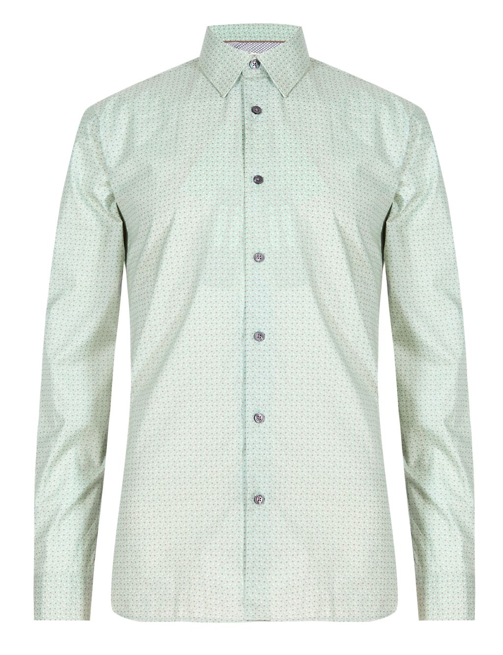 Supima® Cotton Tailored Fit Spotted Shirt 1 of 4