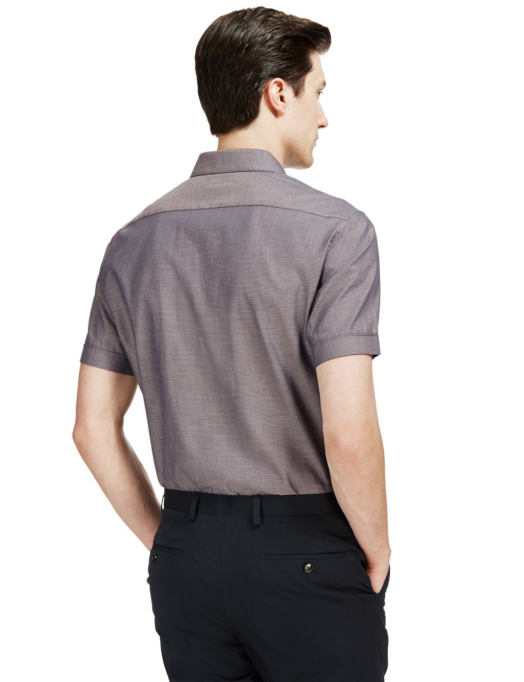 Supima® Cotton Tailored Fit Textured Shirt 2 of 3