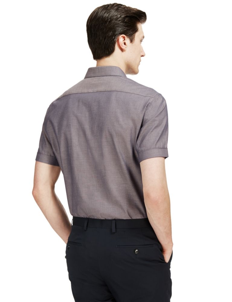 Supima® Cotton Tailored Fit Textured Shirt 3 of 3