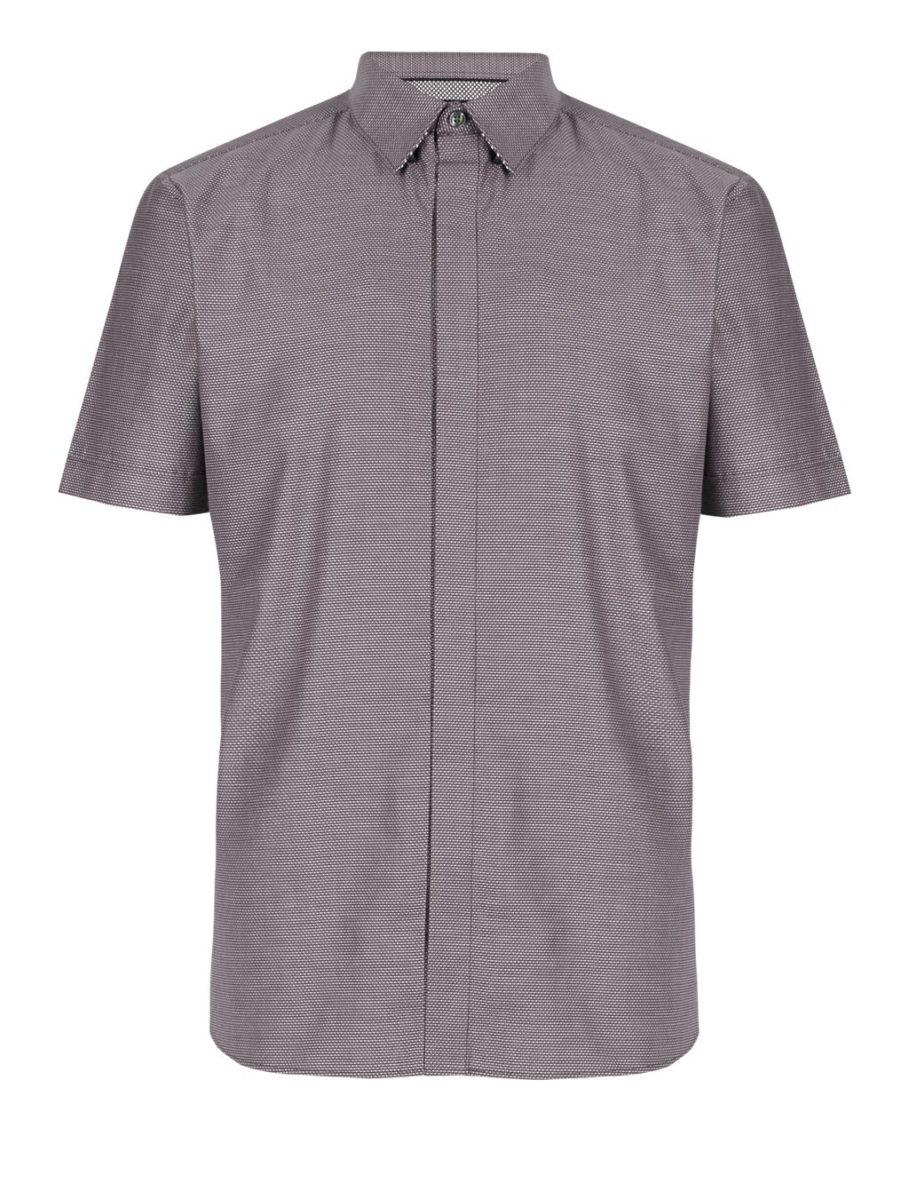 Supima® Cotton Tailored Fit Textured Shirt 1 of 3