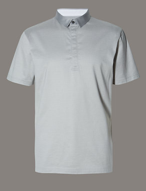 Supima® Cotton Textured Polo Shirt Image 2 of 4