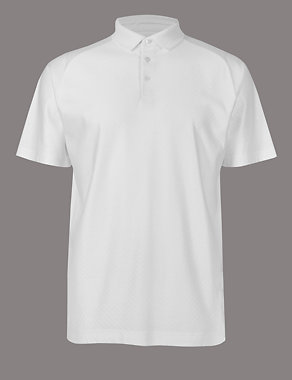 Supima® Cotton Textured Polo Shirt Image 2 of 5