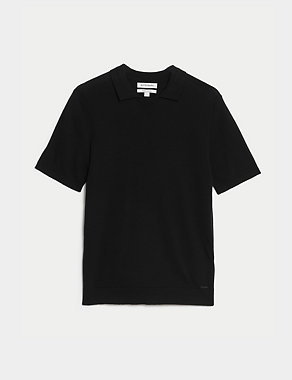 Supima Cotton Rich Short Sleeve Knitted Polo Image 2 of 5