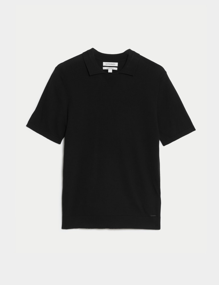 Supima Cotton Rich Short Sleeve Knitted Polo Autograph M S