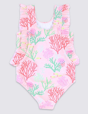Sustainable Coral Print Swimsuit (3 Months - 7 Years) Image 2 of 3