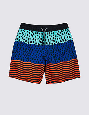 Sustainable Spot Stripe Swim Shorts (3-16 Years) Image 2 of 4