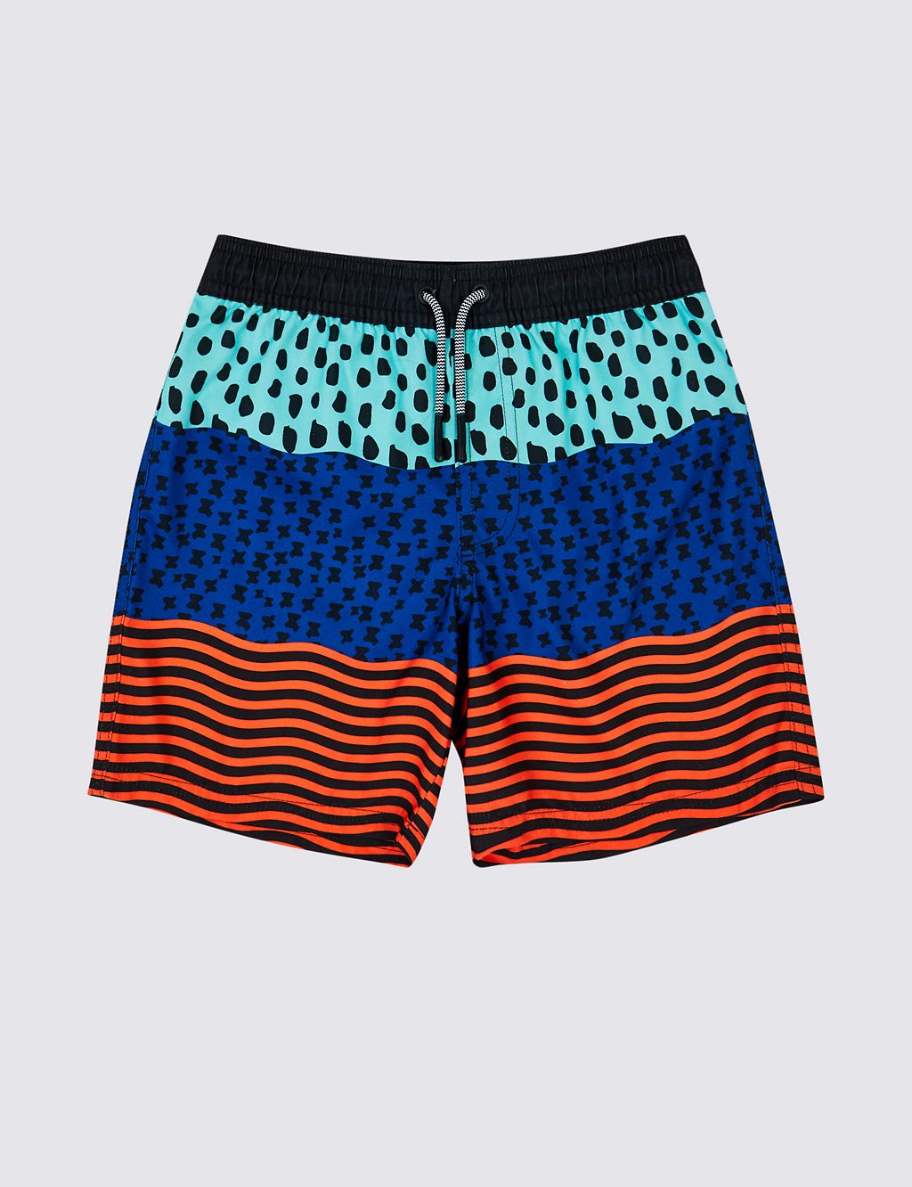 Sustainable Spot Stripe Swim Shorts (3-16 Years) 1 of 4