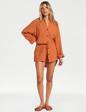 Swell Pure Cotton Beach Cover Up Shirt Image 2 of 6