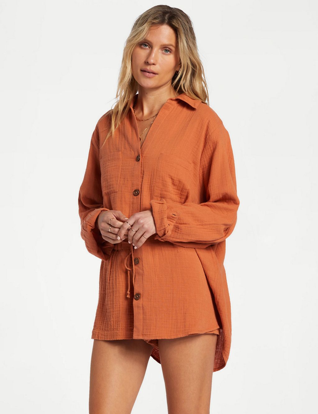 Swell Pure Cotton Beach Cover Up Shirt 2 of 7