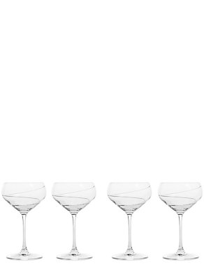 Swirl Set of 4 Champagne Coupes Image 2 of 4