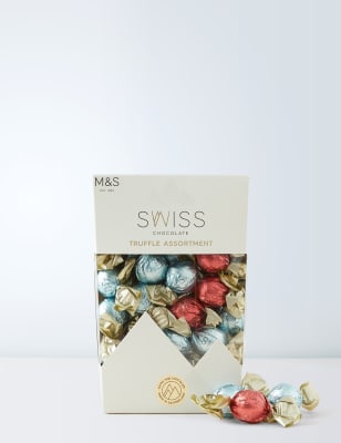 M&S Swiss Chocolates Truffle Assortment Christmas Tree 310g Light Up