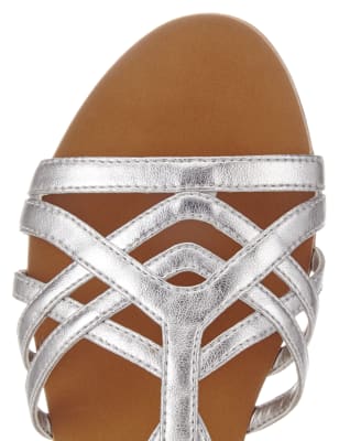 T bar caged sandals clearance