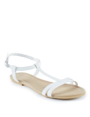 M&s womens white store sandals