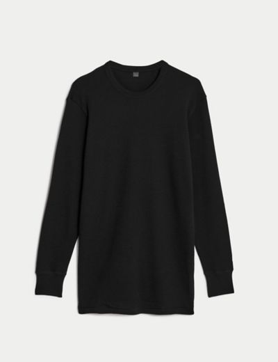 Marks and Spencer Women's Heatgen Thermal Long Sleeve Top, Black, 10 at   Women's Clothing store