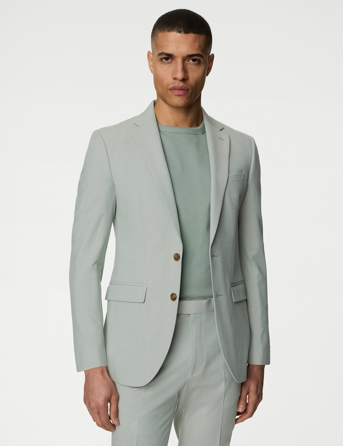 

Marks & Spencer Slim Fit Stretch Suit Jacket (MALE, MINT, 42-REG)