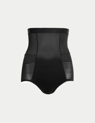 u-wear-4-u EX Marks & Spencer Waist Clincher Full Brief Corset Control MESH Knickers  M&S (12) Black : : Fashion