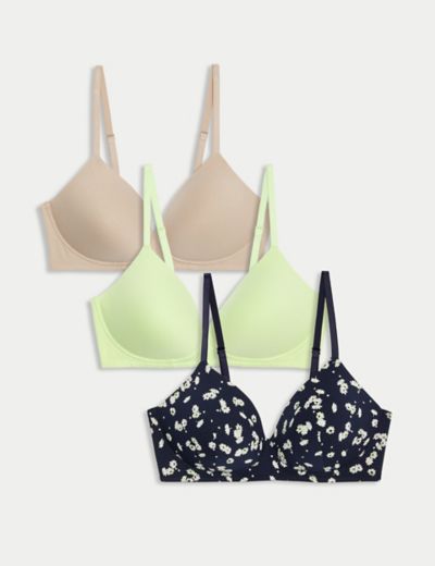 M&S COLLECTION 2 Pack Cotton Rich Padded Full Cup T-Shirt Bras
