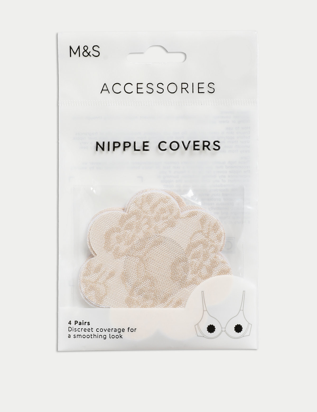 

Marks & Spencer 4pk Nipple Covers (FEMALE, OPALINE)