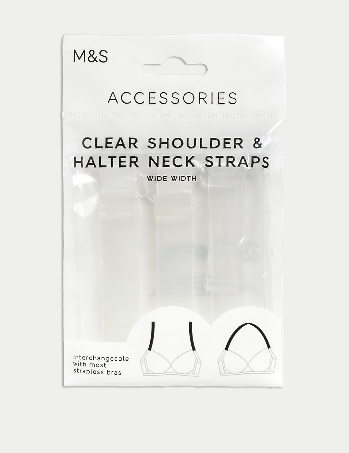 

Marks & Spencer Clear Wide Bra Straps (FEMALE, CLEAR)