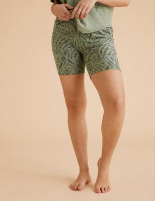 animal print cycling shorts