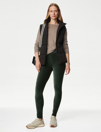 M&S Soft & Cosy Leggings Brushed Inside leggings Size: Uk 12 Long