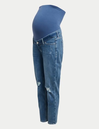 vooroordeel rechter porselein Positie-mom-jeans met toelopende pijpen | M&S NL